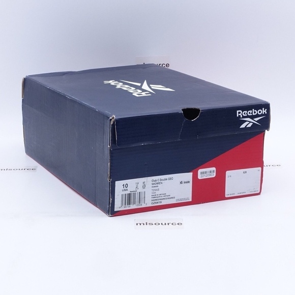 NEW Reebok Club C Double Geo Platform Sneakers GZ6419 Instinct Red Cardi B - Picture 7 of 7